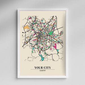 Personalized City Map Print: Custom Wall Art (Digital Download)