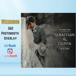 Personalized Wedding 360 Photo Booth Overlay: Any Theme (Digital)