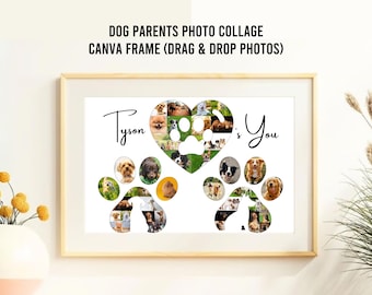 Personalized Dog Photo Collage: Custom Pet Wall Art (Digital Download)