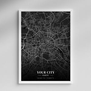 Personalized City Map Print: Custom Wall Art (Digital Download)