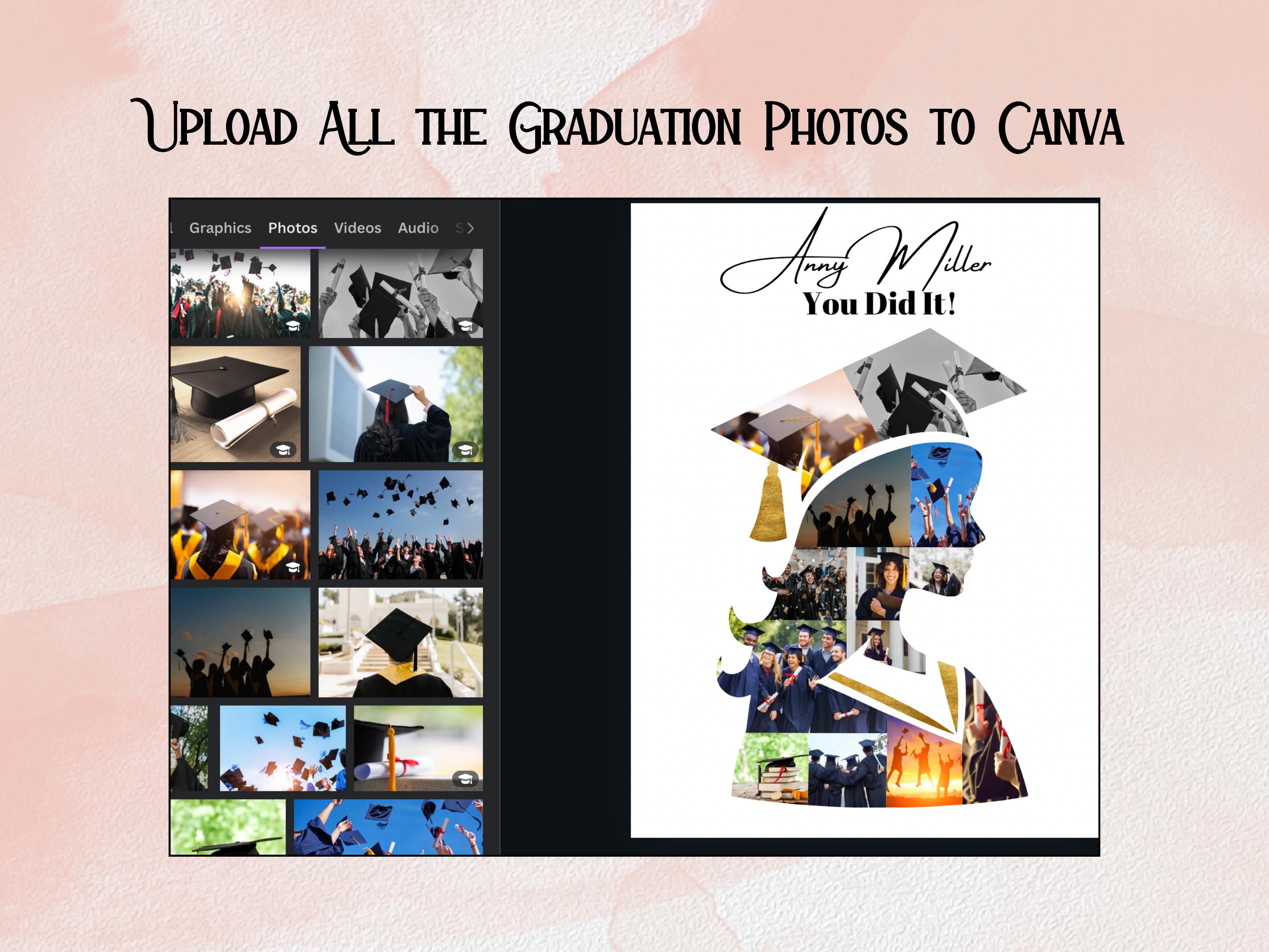 Female Graduation Photo Collage Frame, Personalized Graduation Gift for ...