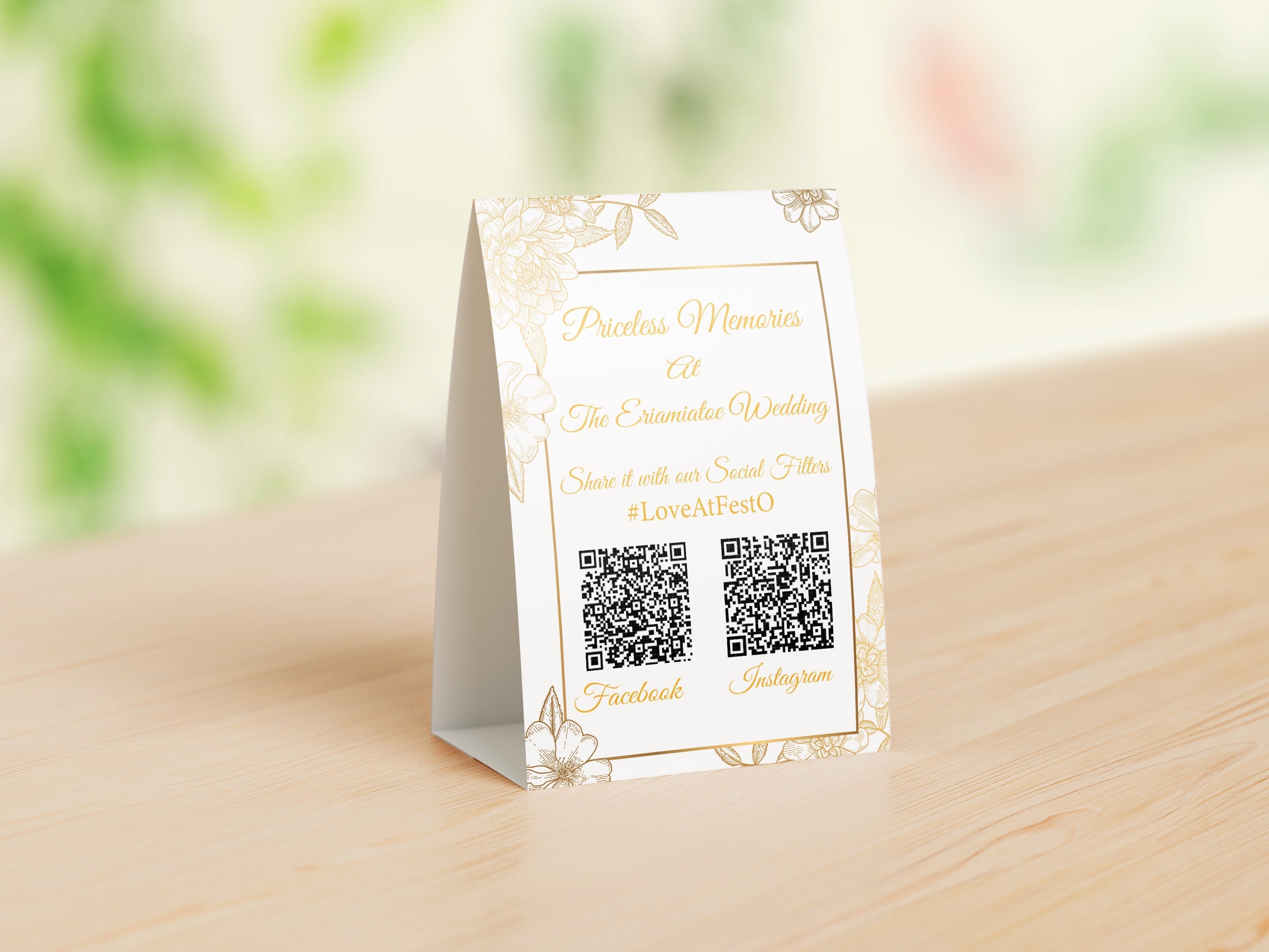 Filter QR Code 4x6 Table Frame Design Checkout the Snapchat Etsy