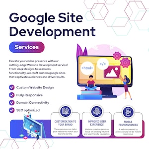 Custom website using google sites, small business website build, salon website, gym website, book website, Photography website Nails website