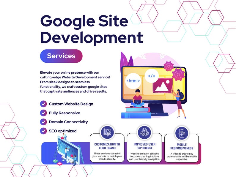 Custom website using google sites, small business website build, salon website, gym website, book website, Photography website Nails website