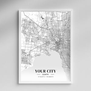 Personalized City Map Print: Custom Wall Art (Digital Download)
