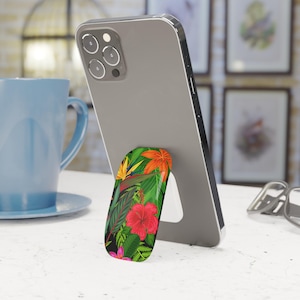 Tropical Phone Click-On Grip - Tropical Phone Grip Holder - Paradise Phone Grip Holder - Phone Grip Holder - Phone Accessories