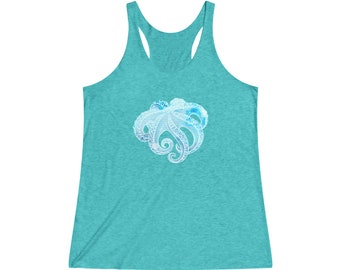 Octopus Tentacles - Ocean Life Shirt - Octopus Shirt - Tentacles - Beach Life - Racerback Shirt - Women's Tank Top