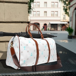 Nautical Waterproof Travel Bag - Tropical Travel Bag - Cabin Travel Bag - Overnight Bag - Travel Bag - Nautical Travel Bag - Weekender Bag
