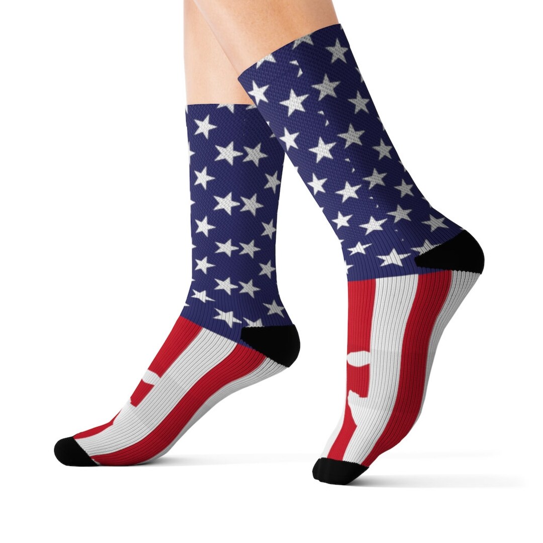 American Flag Socks American Pride Socks Stars and Stripes Socks Red