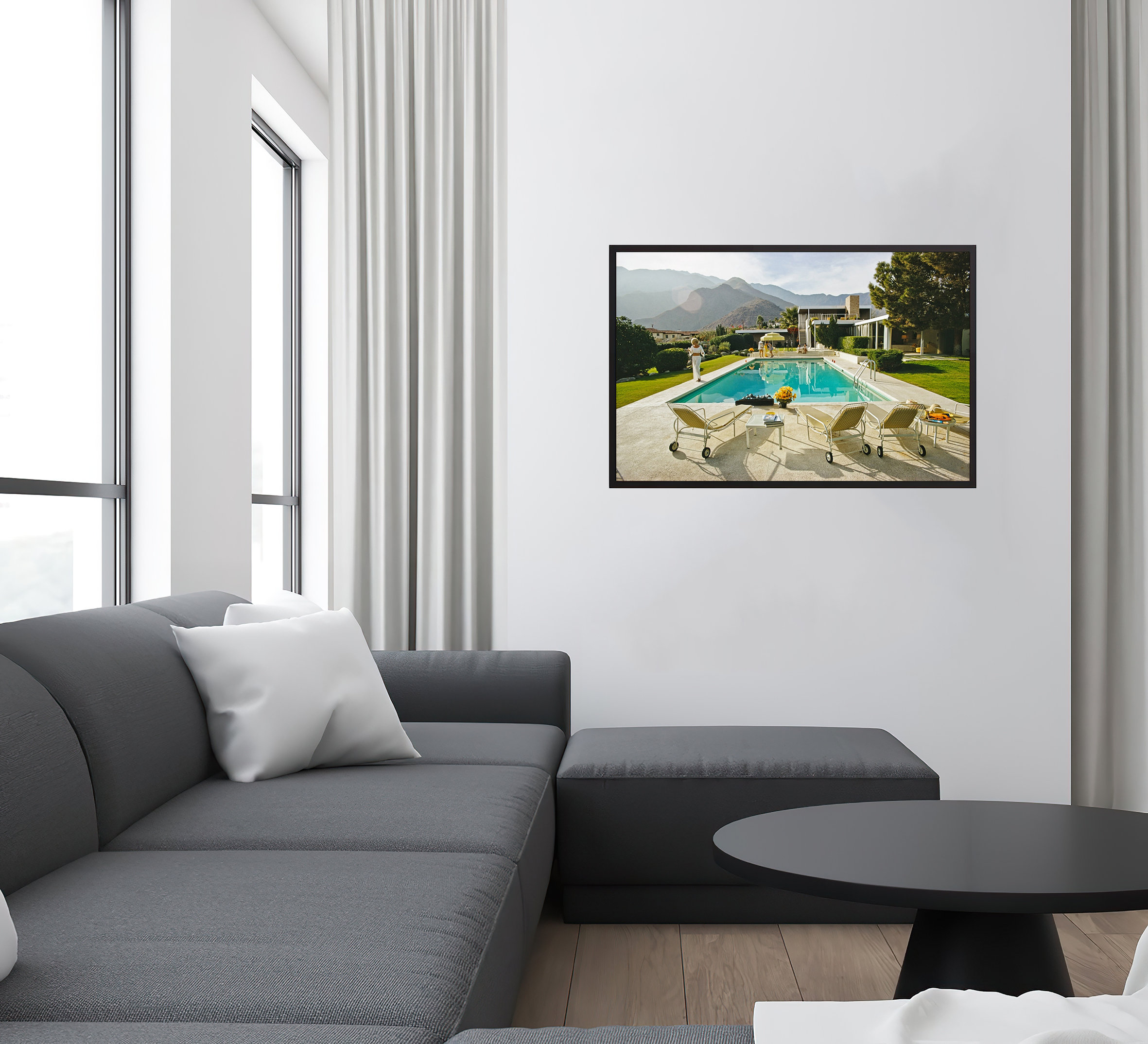Slim Aarons Kaufmann House retro photo Palm Springs style Etsy