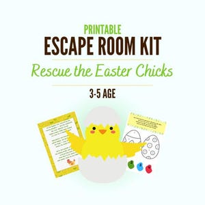 Easter escape room for kids, Printable game, Easter game for children, Egg hunt for kids, Easter treasure hunt, Adventure for children