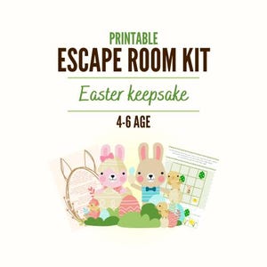 Escape room for kids easter theme, Family printable game, Easter adventure for children, Treasure egg hunt, Easter diy game for kids