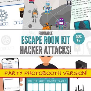 Hackerattackäventyrsspel, PDF, utskrivbart Escape Room för 7+