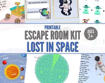 Space Escape Room Game Kit: Family Fun, Ages 7-13 (Printable PDF)