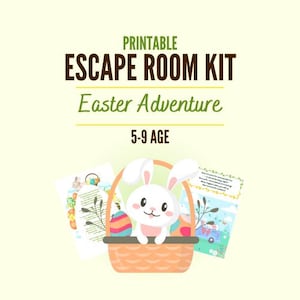 Easter escape room for kids, Home escape game, Easter adventure, Family game, Printable easter game, Easter game for children, Egg hunt