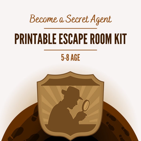 Escape Room At Home | Print & play | Game kit for Kids | Detective | Secret Agent | Family fun | Birthdays and Celebrations