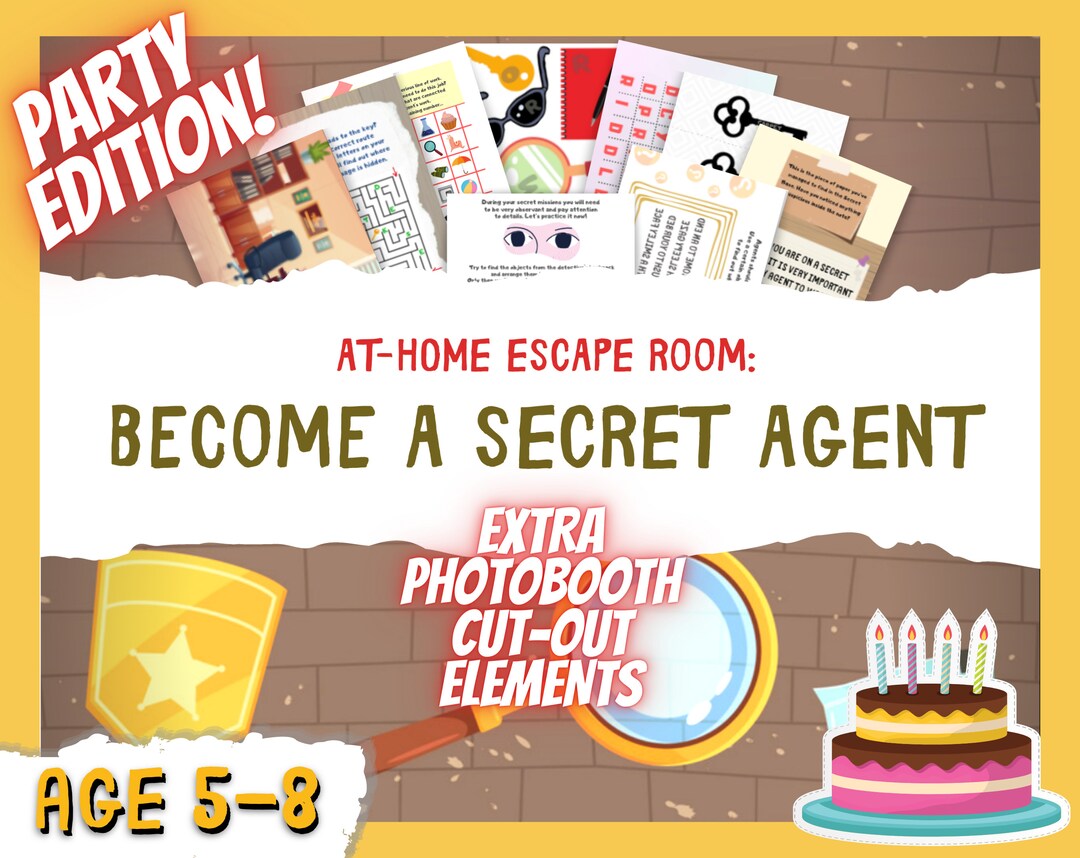 Printable Escape Room Kit for Kids Party Edition Print &amp; - Etsy