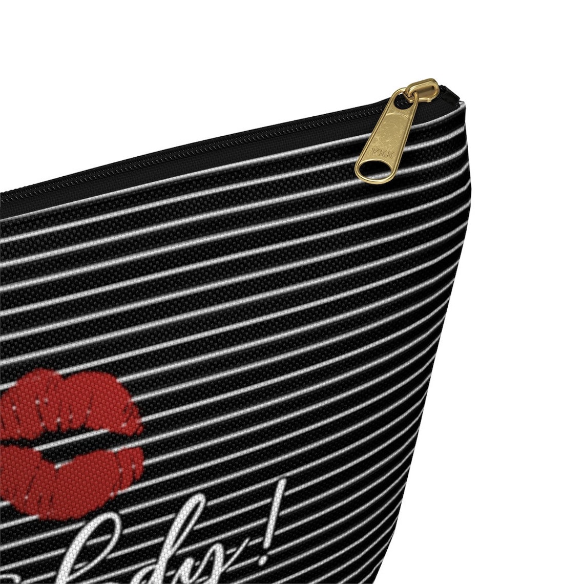 Hello Pretty Lady Accessory Pouch W T bottom Cosmetic Bag Etsy