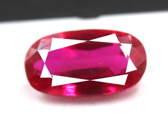 18.40 Ct Certified Natural High-class Quality Oval Shape 20 X 12 MM Burma Pinkish Red Ruby Loose Gemstone JD219
