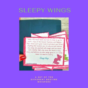 Notas de las alas dormidas para los niños, notas de la hora de dormir, notas nocturnas, notas imprimibles, notas de buenas noches, descarga instantánea, sueños