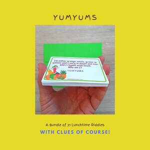 Notes de Yumyums pour les enfants, Nourriture, Notes d’encouragement, Nourriture saine, Déjeuner, Nutrition, Riddle, Eat, Sticker, Livre, Dîner, Jeu