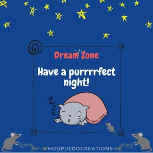 Dream Zone Stickers for Kids, Bedtime Stickers, Encouragement Notes, Printable Stickers, Goodnight Stickers, Instant Download, Sticker