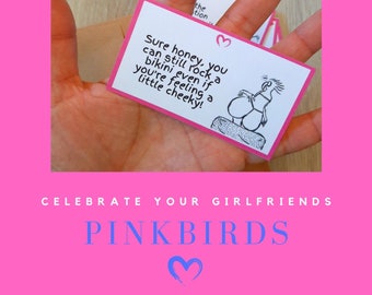 Pinkbirds Bundle 1, Humorous Relationship Advice For Her! Women's Handmade Cards, Relationship Cards, Female Empowerment, Motivation
