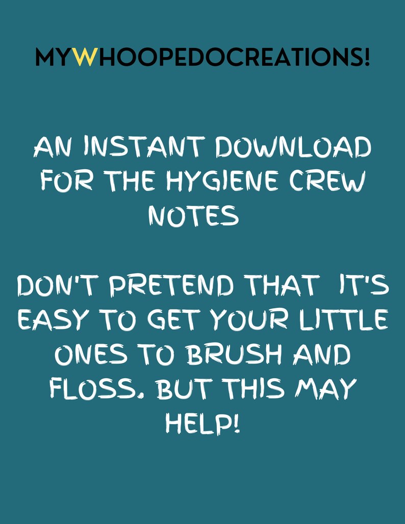 Hygiene Crew Notes for Kids Dental Oral Hygiene Bathroom - Etsy