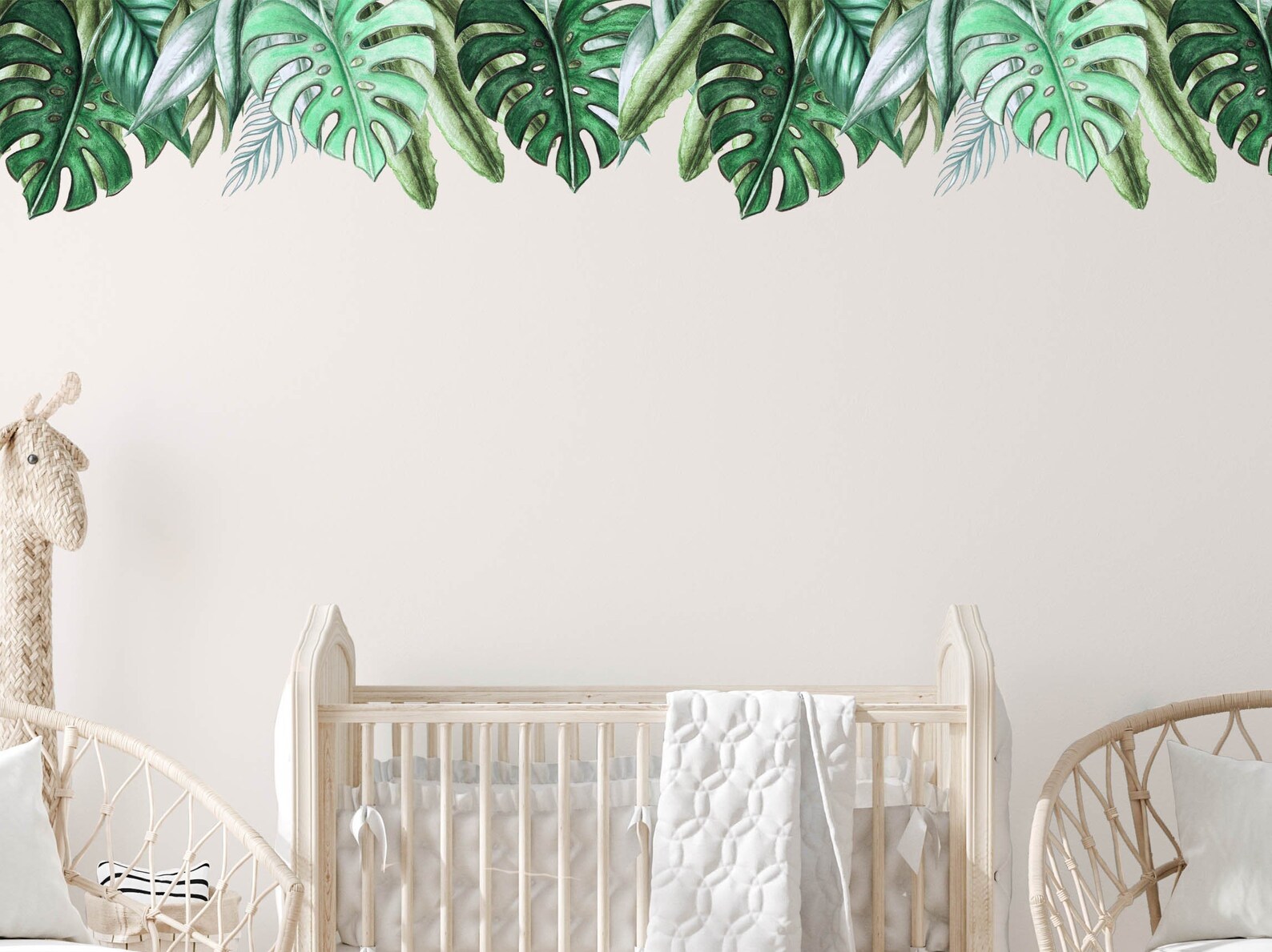Jungle Leaves Wall Decals Removable Vinyl Decal Wall Sticker Etsy