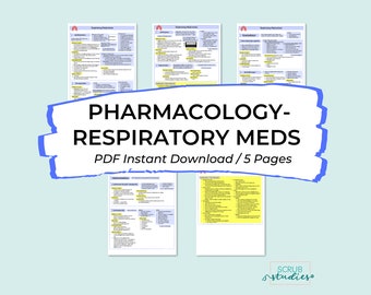 Pharmacology - Respiratory Meds | Nursing Student Study Guide | Antihistamines | Decongestants | Bronchodilators | Corticosteroids |