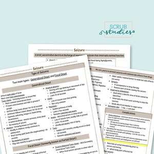 Op de afbeelding: Een close-up van een pagina uit een medisch leerboek met de titel "Aanval" en een beschrijving van de verschillende soorten aanvallen, waaronder gegeneraliseerde aanvang en focale aanvang. De tekst is in zwart-wit en is geschreven in een duidelijk, beknopt lettertype.