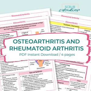 Arthrose | Rheumatoide Arthritis | Krankenpflege-Studienführer | Digitaler Download