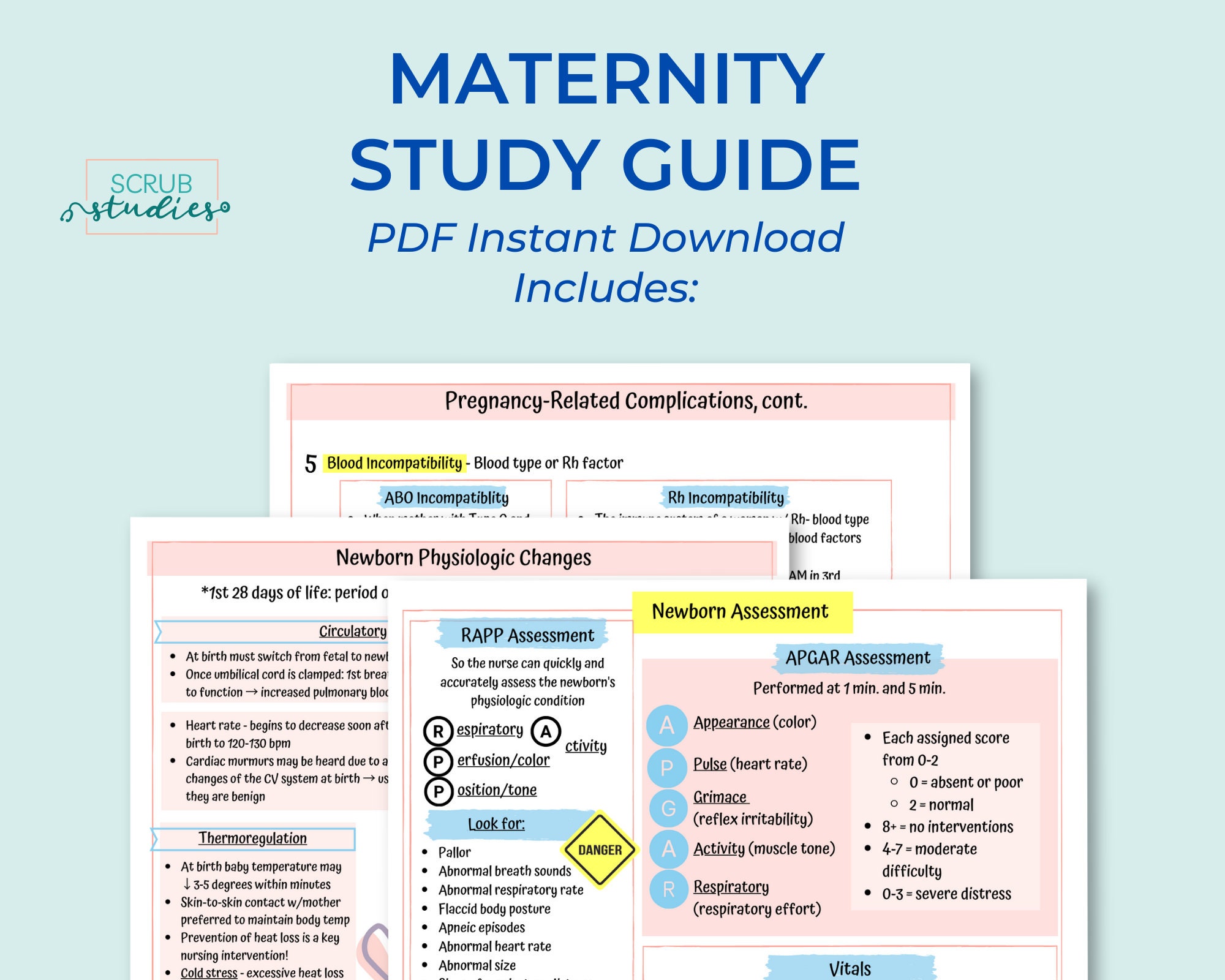 OB & Maternity Study Guide Nursing Student Study Guide - Etsy