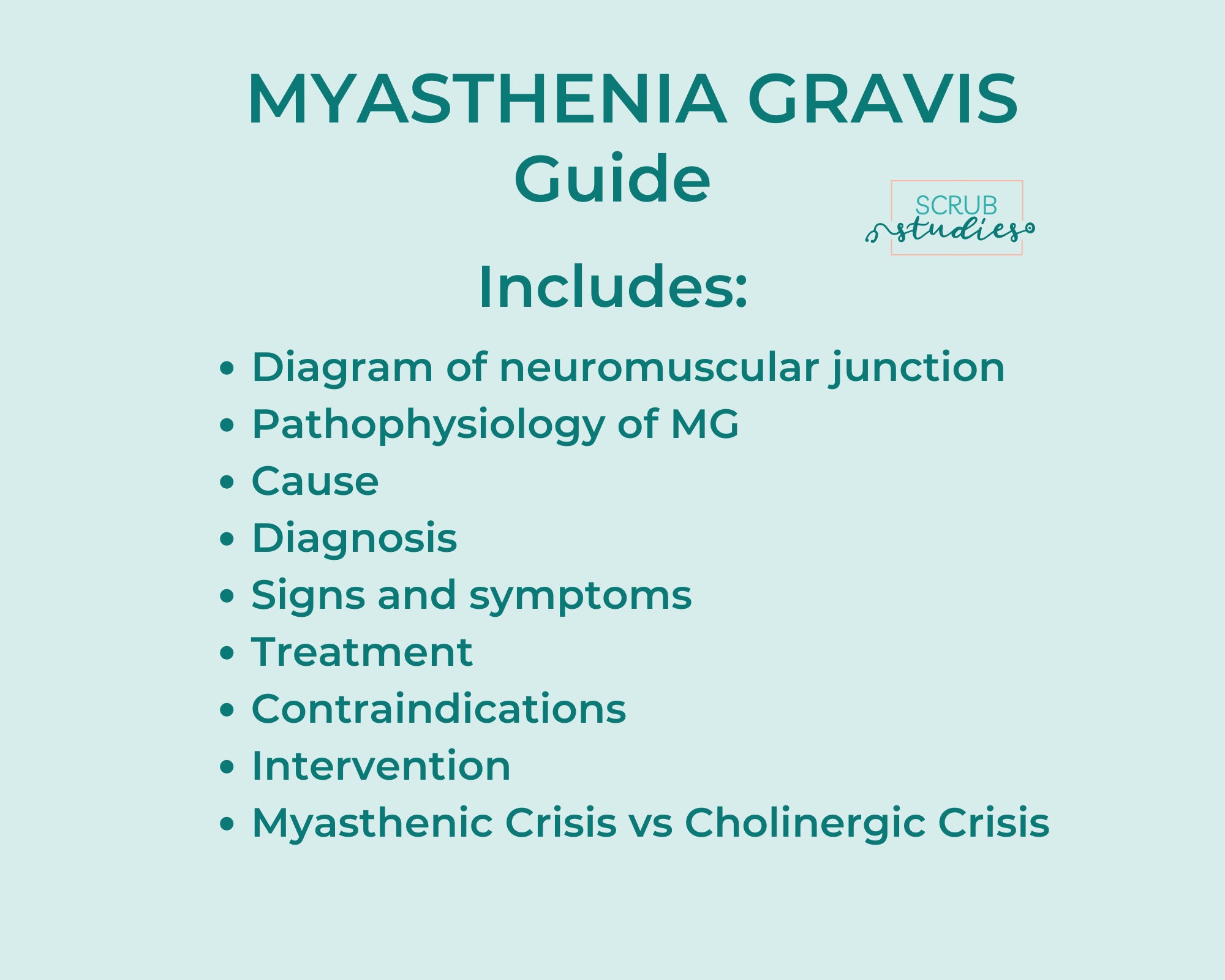 Myasthenia Gravis Myasthenic Crisis Cholinergic Crisis Nursing Study