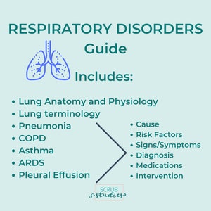 Respiratory Disorders Study Guide | Nursing Student Study Guide ...