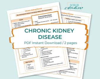 Chronic Kidney Disease | Nursing student study guide | Digital Download