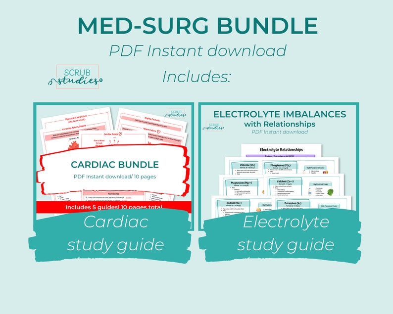 Med-surg Study Guide Bundle | Medical-surgical | Nursing Study Guide ...