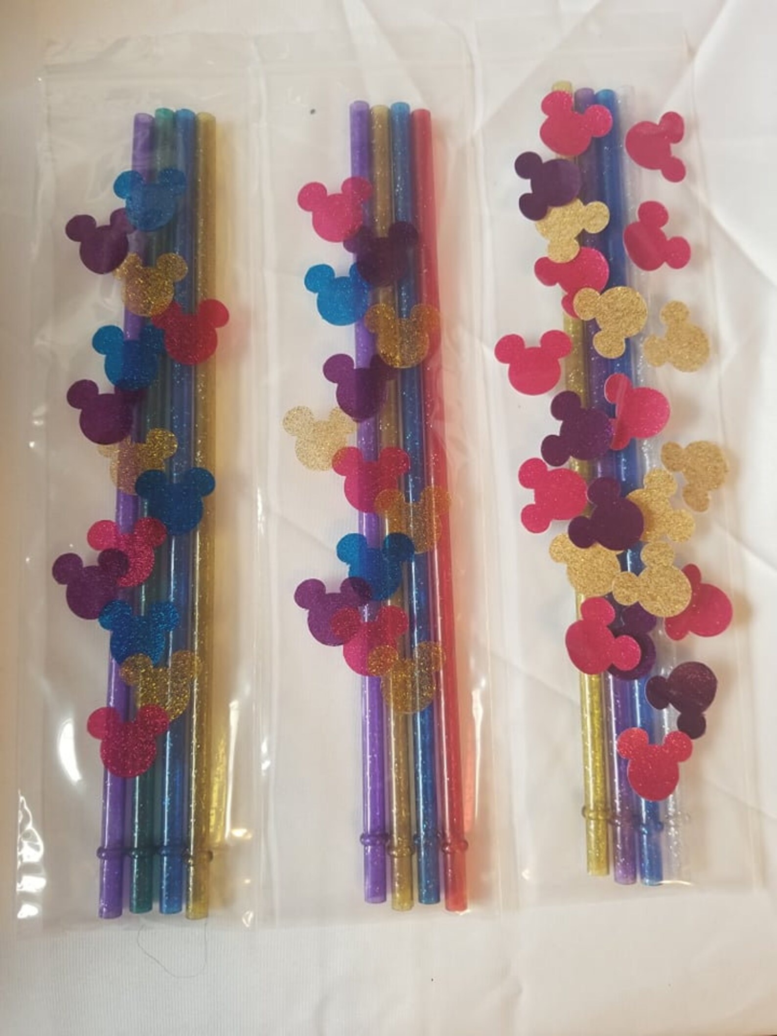 Disney Straw Pouch 4 or 5 pack Etsy