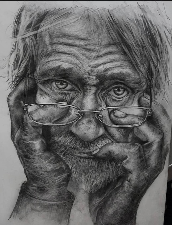 Custom Pencil Portrait Drawing: Original Art From Your Photo