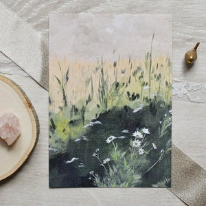 Art Print - 5x7 - &quot;Summer Day&quot; - Oil Painting Art Print, Nature Art, Landscape Art Print, Floral Art Print, Oil Painting, Nature Art Print