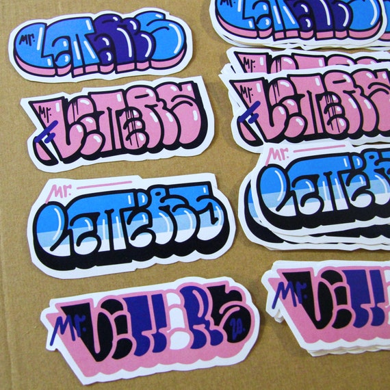 nyc y2k graffiti ~  Sticker for Sale by grapehateswine