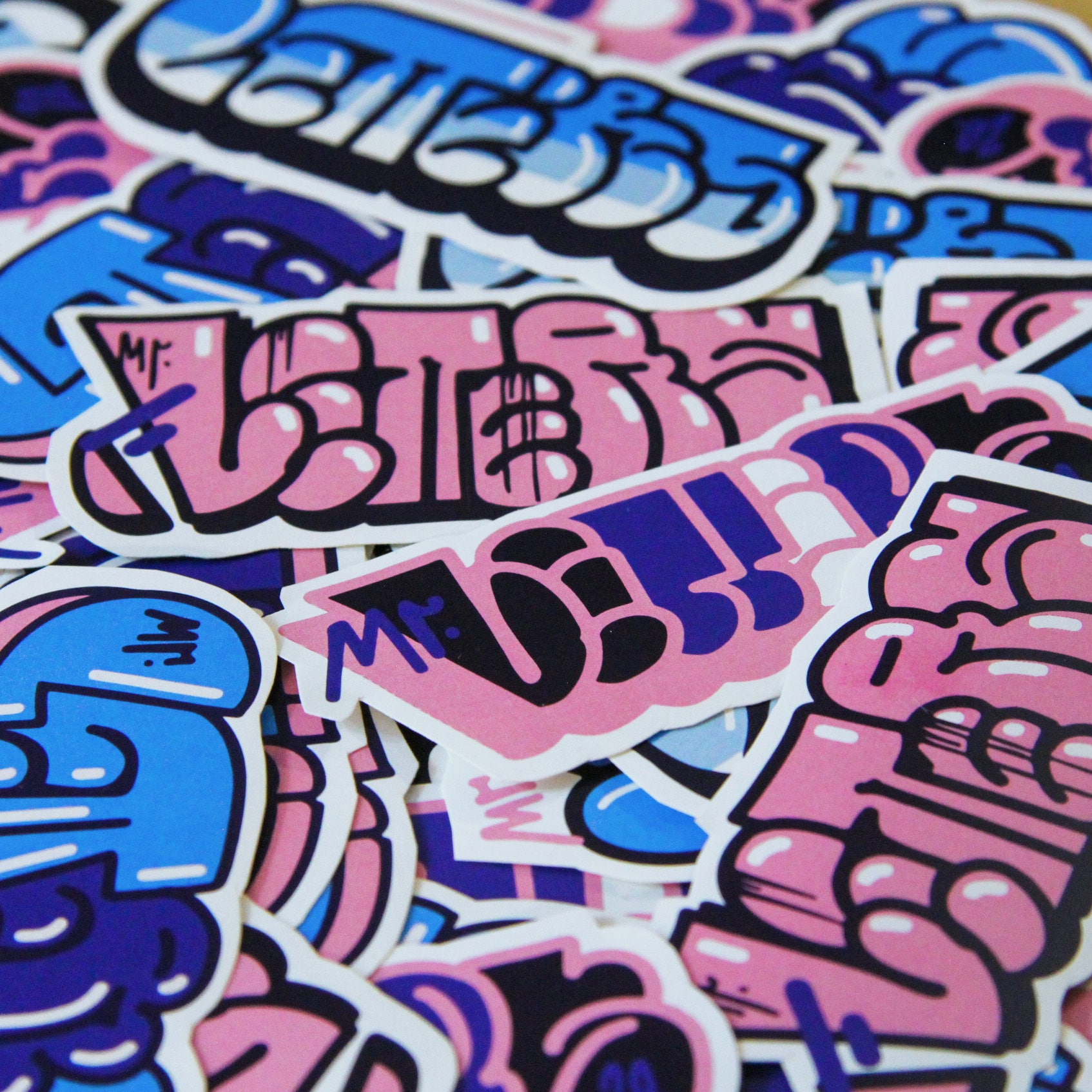 Daiso AZ Tee - Graffiti Alphabet - Sticker