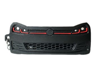 Custom 3D-Printed Car Front Grille Keychain - Unique Auto Enthusiast Gift
