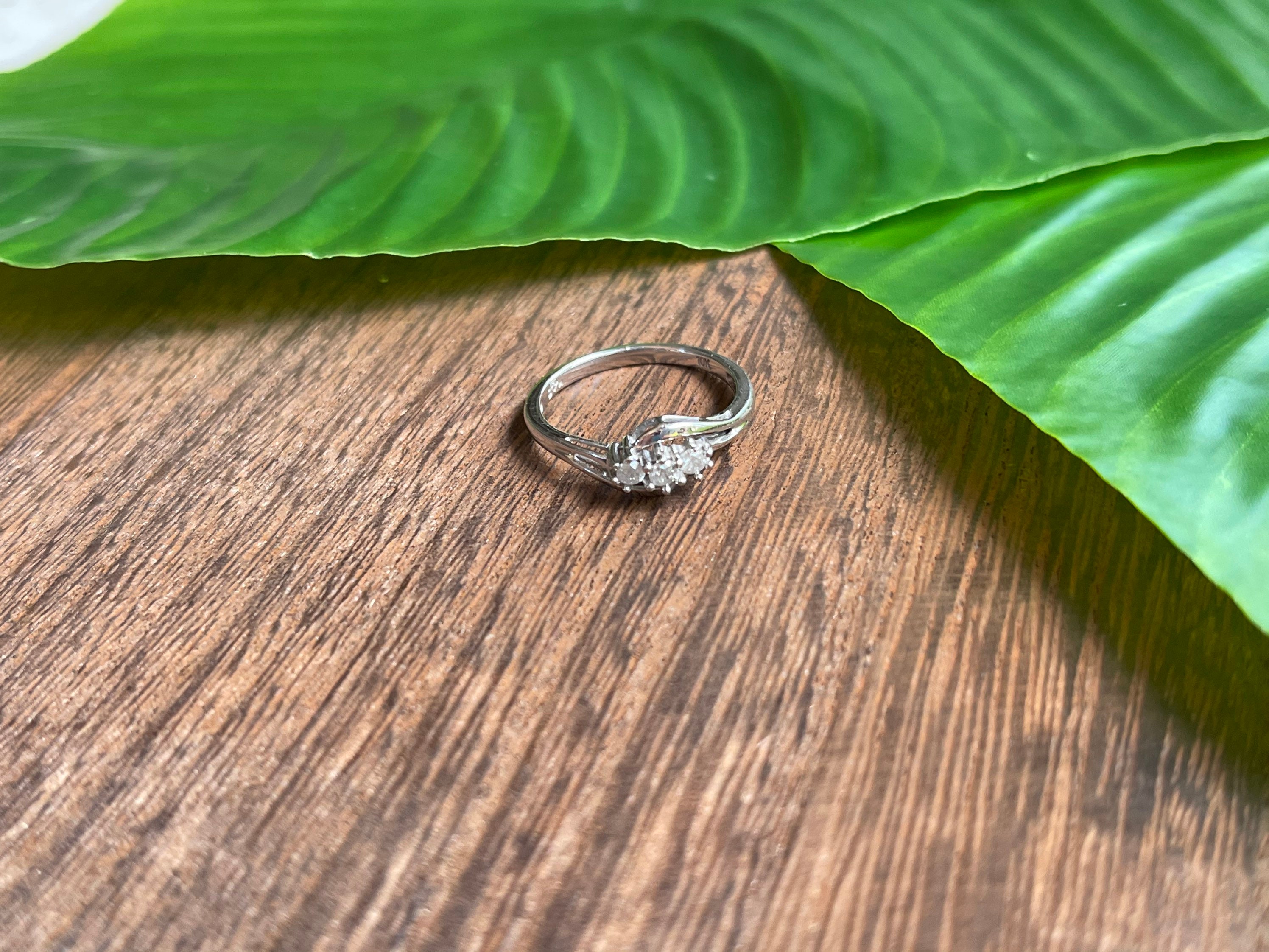 Vintage 10K White Gold Ring / Vintage Promise Ring / 10K White Etsy