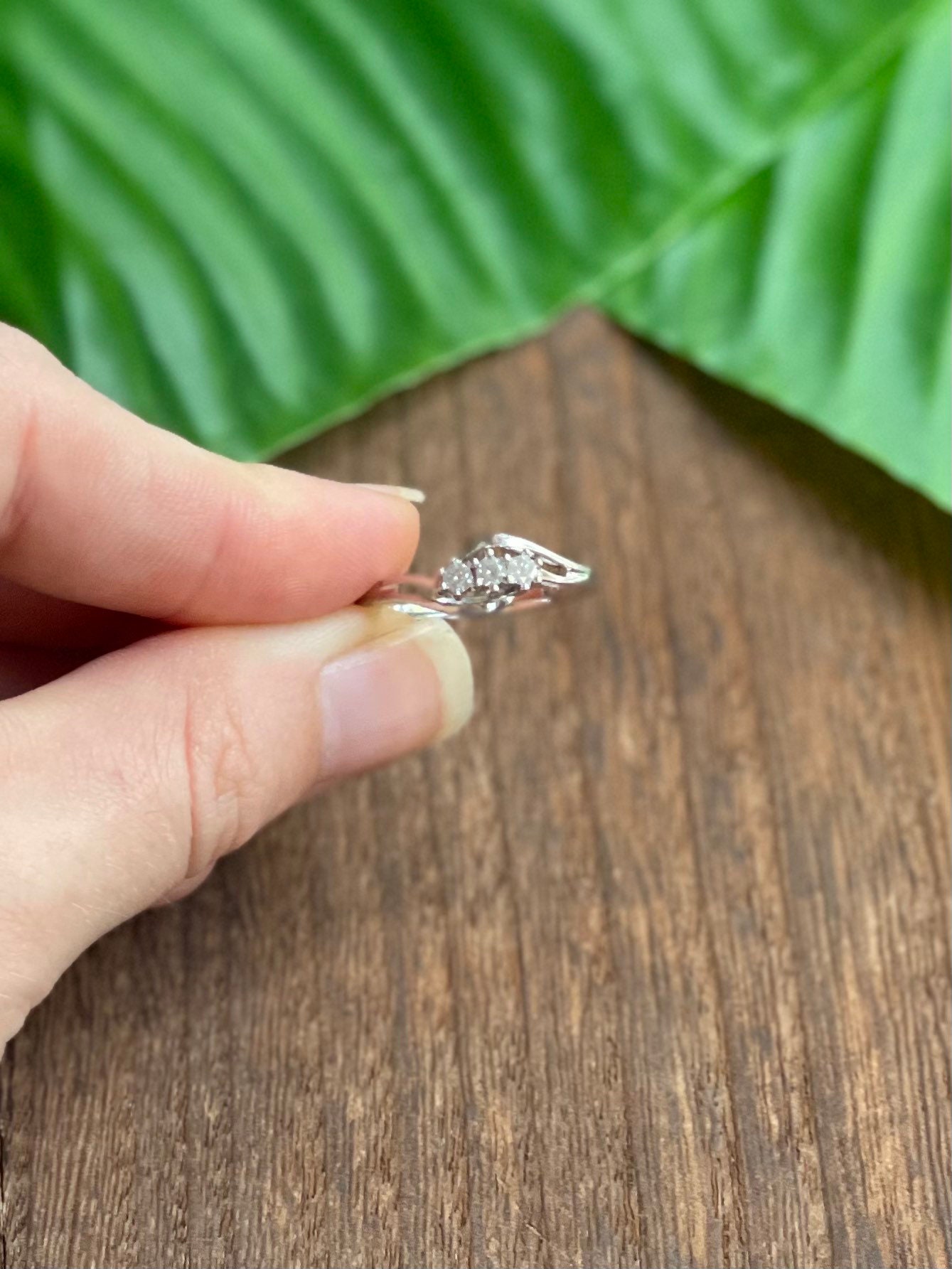 Vintage 10K White Gold Ring / Vintage Promise Ring / 10K White Etsy