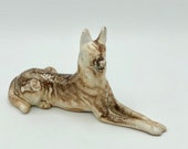 Vintage German Shepherd Ceramic Figure