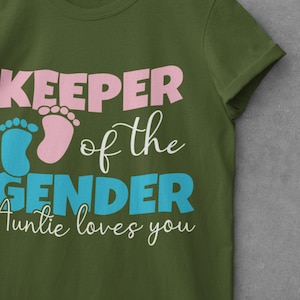 Keeper des Geschlechts rosa oder blau Tante liebt Sie SVG und PNG-Dateien Geschenk für ihren digitalen Download