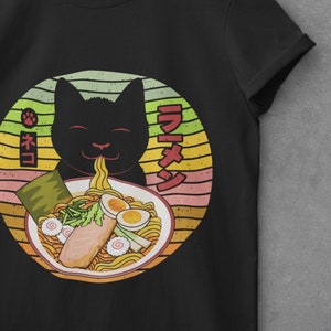 Schwarze Katze Ramen klassische Retro Sonne wesentliches Geschenk für ihre Mutter und Papa Tag SVG PNG digitaler Download