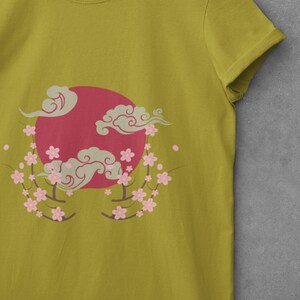 Japanische Windwolken klassische Fuji Sakura wesentliche Geschenk für ihre Mutter und Papa Tag SVG PNG digitaler Download