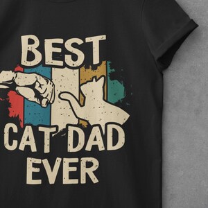 Beste Katze Papa je - Vintage Retro Katze Vater Geschenk Männer SVG und PNG digitaler Download